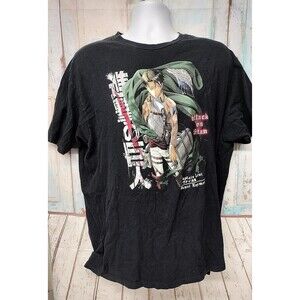 Men's 2x Attack On Titan  Season 3 Captain Levi Anime T-Shirt